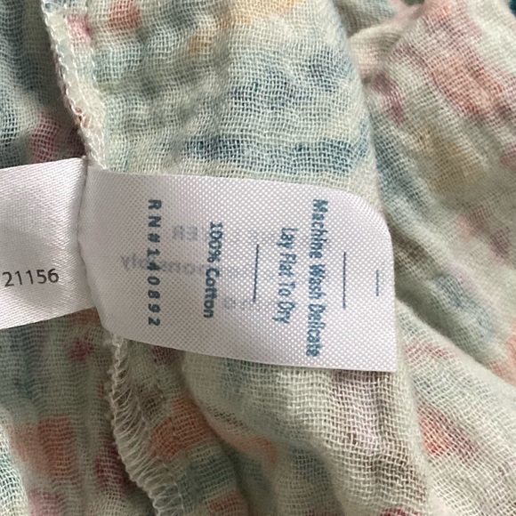 [Marine Layer] NWOT Nora Smocked Multi Paisley Cotton Crop Top XS - Picture 10 of 10